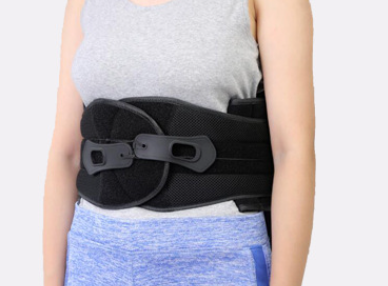 Adjustable Drawstring Back Support Brace with Thick Padding