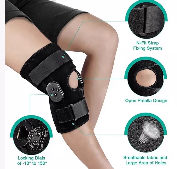 Open Patella Knee Wrap with 3D Compression and Adjustable Chuck